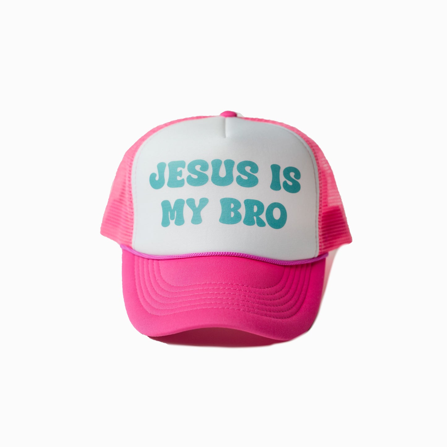 JESUS IS MY BRO -  NEON PINK & TURQUOISE